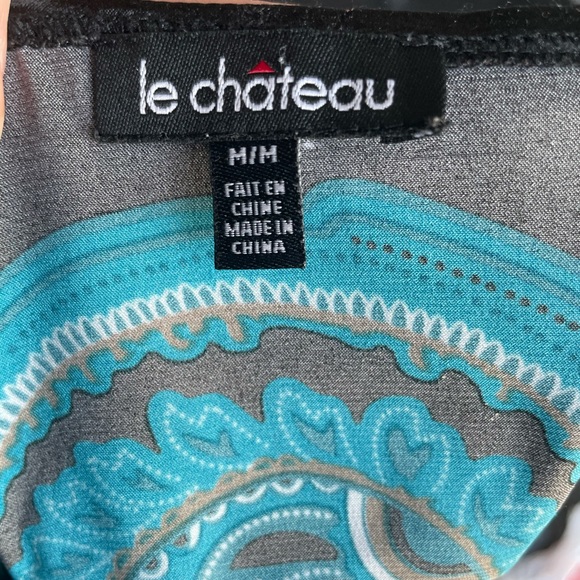 Kimono Style Deep Plunge V-Neck Paisley Blouse - Picture 6 of 7